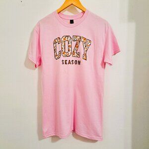 Gildan Women's Cotton Tee Short Sleeve Fall Logo Pink Color SIze M NOWT